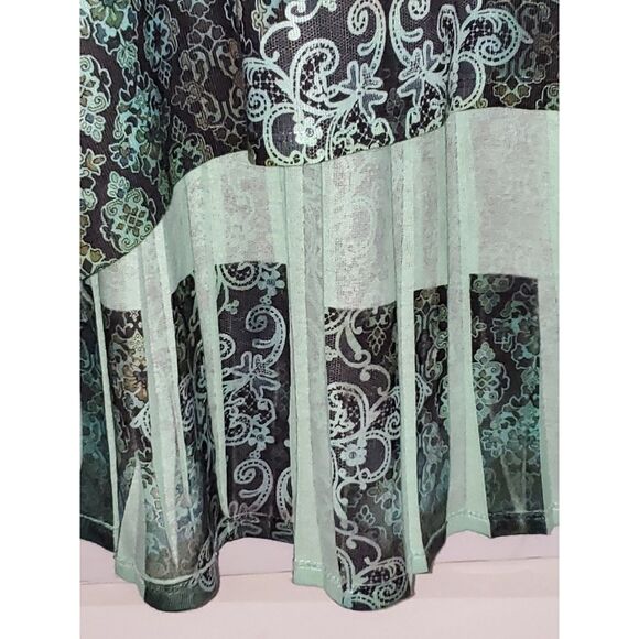 A Live and Let Live Women's Top Whimsigoth Fairy Celestial Paisley Sparkly L - Picture 4 of 13